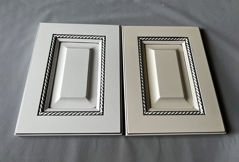 Send cabinet door panel samples by air for checking quality (4)